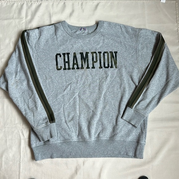 Champion Men's Powerblend Fleece Camo Crewneck Sweatshirt with Taping - Picture 2 of 10